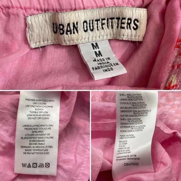 Hansel Printed Strappy-Back Mini Dress in Pink Size Medium - Picture 12 of 12